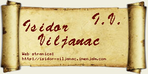 Isidor Viljanac vizit kartica